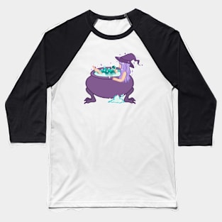 Cute witch in bathtub Baseball T-Shirt